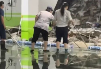 沈阳小区地下车库墙体暴雨中坍塌 露出大量生活垃圾