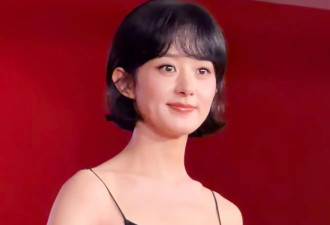 赵丽颖换回短卷发美到封神！一袭黑裙清冷高级，女神氛围感拉满