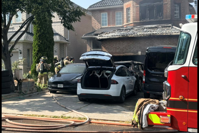 A house on Greig Circle in Newmarket was damaged by a fire that started in the garage July 14.