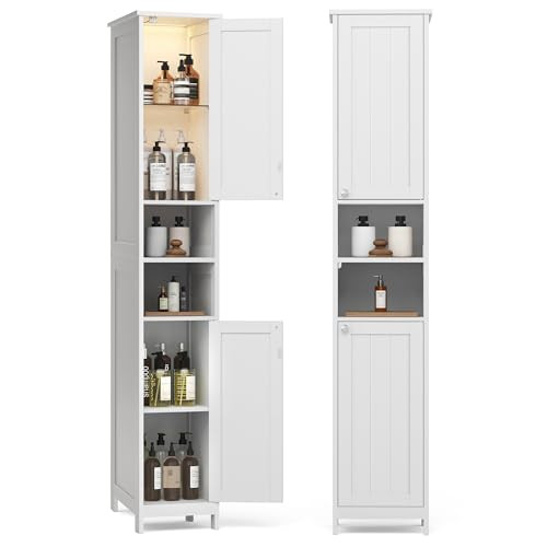 VASAGLE Tall Storage Cabinet with Lights