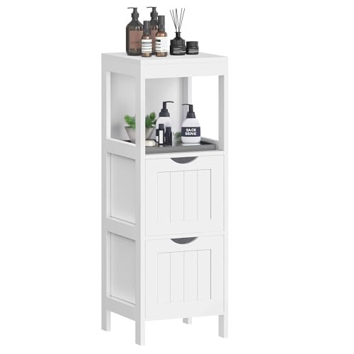 VASAGLE Bathroom Floor Cabinet with 2 Drawers