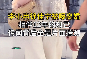 李小冉被曝与徐佳宁离婚了!当年结婚就埋下了隐患