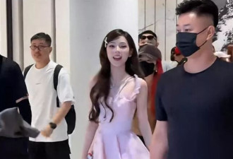 张予曦空降杭州，穿粉色短裙，真人芭比