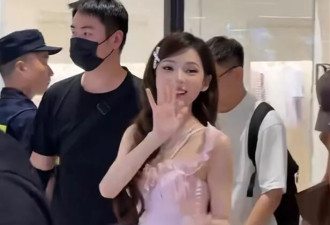 张予曦空降杭州，穿粉色短裙，真人芭比