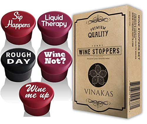 Funny Silicone Wine Stopper Set