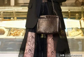 唐嫣罗马高定秀场造型｜黑西装叠穿蕾丝裙，刚柔碰撞冷艳御姐气场