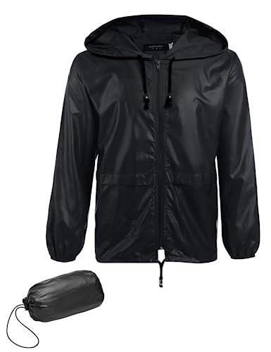 COOFANDY Men's Waterproof Rain Jacket