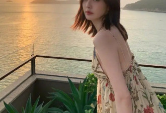 白鹿进组《开到荼蘼》前夕晒海边随拍，碎花泳衣尽显少女感