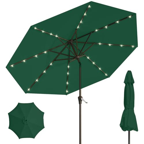 Patio Kingdom 9' Solar LED Patio Umbrella